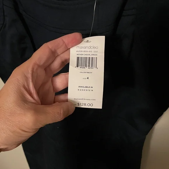 Max & Cleo Midnight Blue Sleeveless Dress - Picture 3 of 6